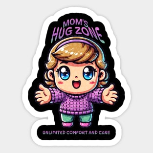 Mom Hug Zone Sticker